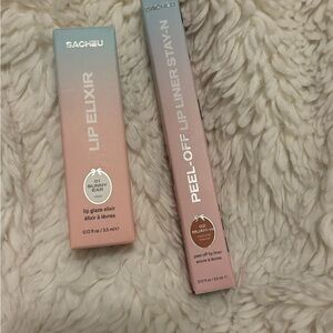 Lip Elixir and Peel-Off Lip Liner Set - Pink and Cream